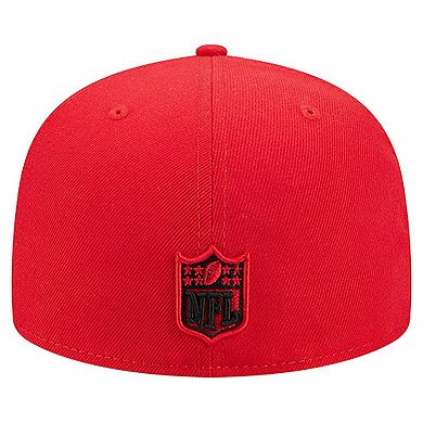 Men's New Era Red Kansas City Chiefs Group Chat 59FIFTY Fitted Hat