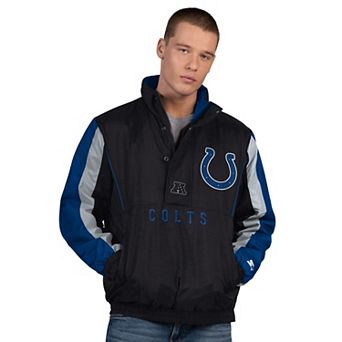 Men's Starter Black Indianapolis Colts Thursday Night Gridiron Half-Zip Jacket