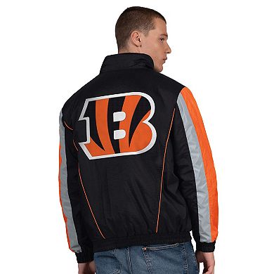 Men's Starter Black Cincinnati Bengals Thursday Night Gridiron Half-Zip Jacket