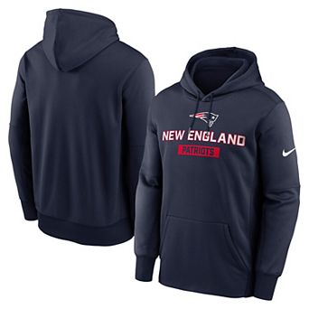 Men's Nike Navy New England Patriots Toss Sweep Performance Pullover Hoodie