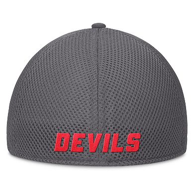 Men's Fanatics Gray New Jersey Devils Clincher Team Stripes Flex Hat