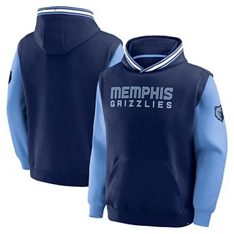Men's Fanatics Navy/Blue Memphis Grizzlies Half Court Shot Clock Fastbreak Hoodie