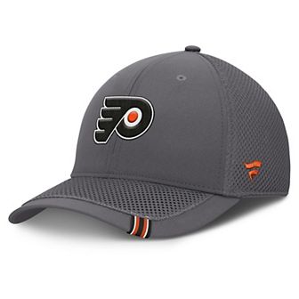 Men's Fanatics Gray Philadelphia Flyers Clincher Team Stripes Flex Hat