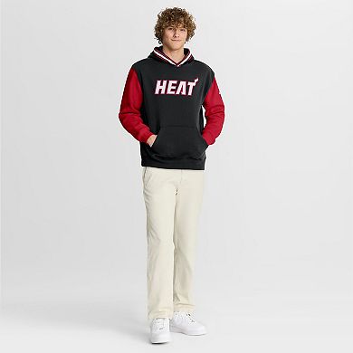 Men's Fanatics Black/Red Miami Heat Half Court Shot Clock Fastbreak Hoodie