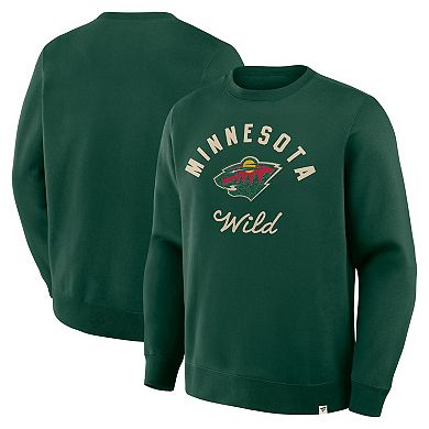 Men's Fanatics Green Minnesota Wild Stickler Sweatshirt
