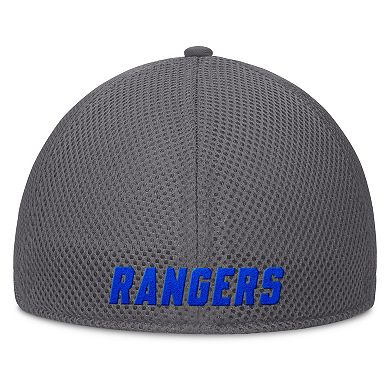 Men's Fanatics Gray New York Rangers Clincher Team Stripes Flex Hat