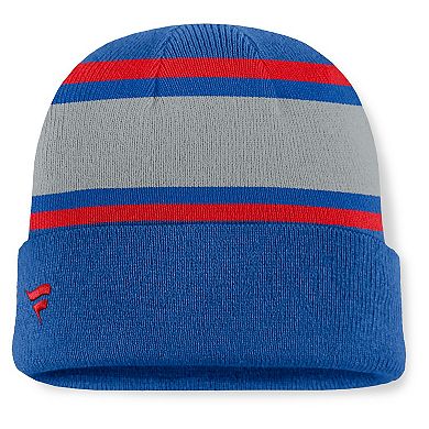 Men's Fanatics Blue New York Rangers Heritage Varsity Cuffed Knit Hat