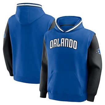 Men's Fanatics Blue/Black Orlando Magic Half Court Shot Clock Fastbreak Hoodie