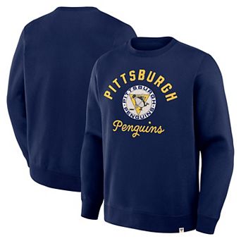 Men's Fanatics Navy Pittsburgh Penguins Vintage Stickler Sweatshirt