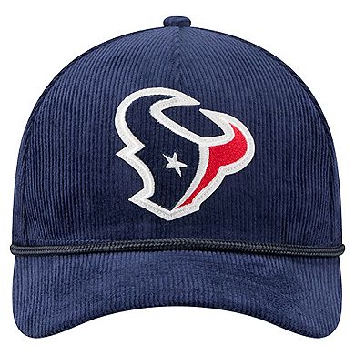 Men's New Era Navy Houston Texans Cord Corduroy 9FORTY A-Frame Adjustable Hat