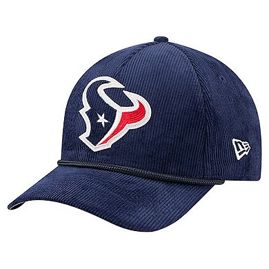 Men's New Era Navy Houston Texans Cord Corduroy 9FORTY A-Frame Adjustable Hat