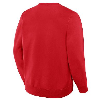 Men's Fanatics Red New Jersey Devils Vintage Stickler Sweatshirt