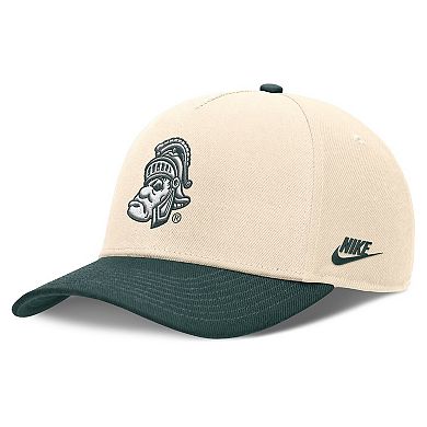 Men's Nike Natural/Green Michigan State Spartans Academic Rise Dri-FIT Adjustable Hat