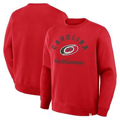 Men's Fanatics Red Carolina Hurricanes Stickler Sweatshirt