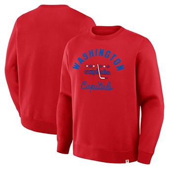 Men's Fanatics Red Washington Capitals Vintage Stickler Sweatshirt