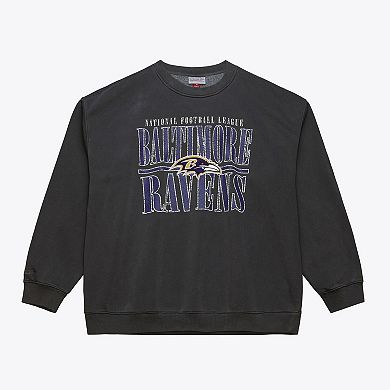 Men's Mitchell & Ness Black Baltimore Ravens Downtown Collection Fleece Sweatshirt