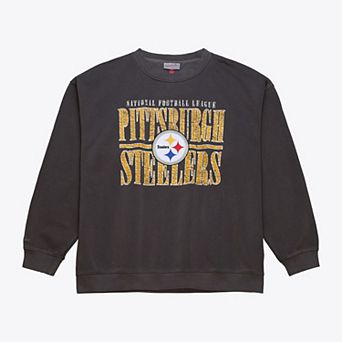 Men's Mitchell & Ness Black Pittsburgh Steelers Downtown Collection Fleece Sweatshirt