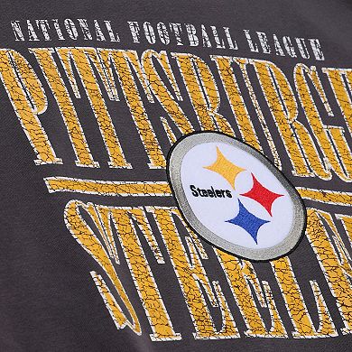 Men's Mitchell & Ness Black Pittsburgh Steelers Downtown Collection Fleece Sweatshirt
