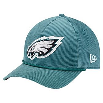 Men's New Era Midnight Green Philadelphia Eagles Cord Corduroy 9FORTY A-Frame Adjustable Hat