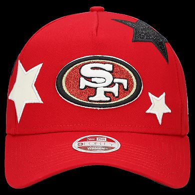 Women's New Era Scarlet San Francisco 49ers Stardom A-Frame 9FORTY Adjustable Hat