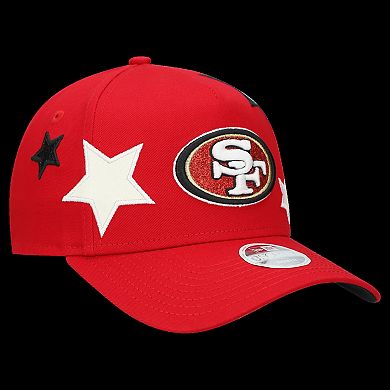 Women's New Era Scarlet San Francisco 49ers Stardom A-Frame 9FORTY Adjustable Hat