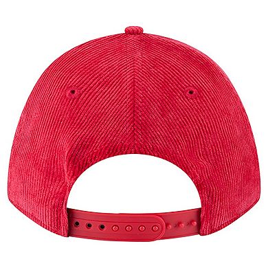 Men's New Era Red Buffalo Bills Cord Corduroy 9FORTY A-Frame Adjustable Hat