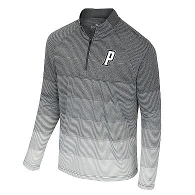 Men's Colosseum Gray Providence Friars AI Striped Mesh Quarter-Zip Raglan Windshirt