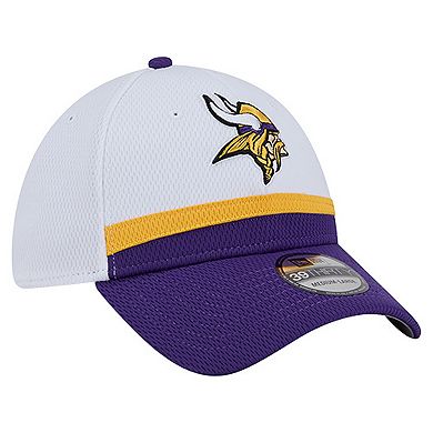 Men's New Era White/Purple Minnesota Vikings Dashmark Rays 39THIRTY Flex Hat