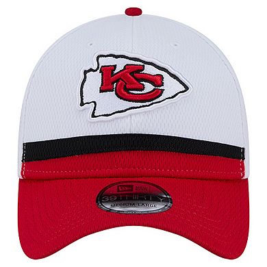 Men's New Era White/Red Kansas City Chiefs Dashmark Rays 39THIRTY Flex Hat