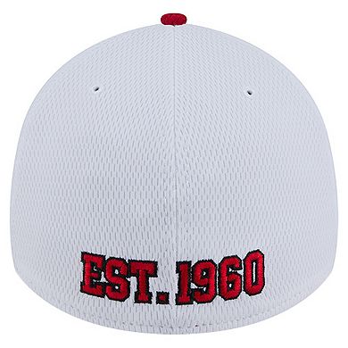 Men's New Era White/Red Kansas City Chiefs Dashmark Rays 39THIRTY Flex Hat