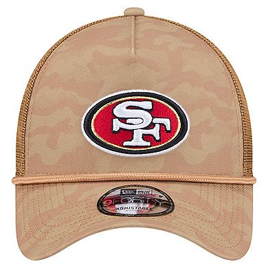 Men's New Era Tan San Francisco 49ers Wheat Camo 9FORTY Adjustable Hat