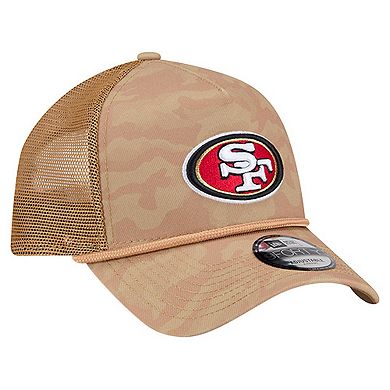 Men's New Era Tan San Francisco 49ers Wheat Camo 9FORTY Adjustable Hat