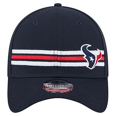 Men's New Era Navy Houston Texans Stripes 39THIRTY Flex Hat