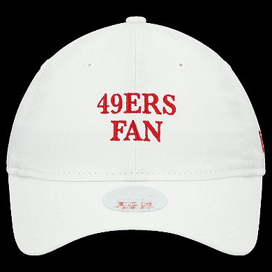 Women's New Era White San Francisco 49ers Team Fan 9TWENTY Adjustable Hat