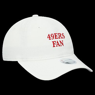 Women's New Era White San Francisco 49ers Team Fan 9TWENTY Adjustable Hat