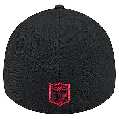 Men's New Era Black San Francisco 49ers Stripes 39THIRTY Flex Hat