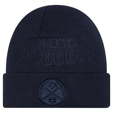 Men's New Era Navy Denver Nuggets Tonal Cuffed Knit Hat