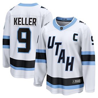 Men's Fanatics Clayton Keller White Utah Mammoth Away Breakaway Player Jersey