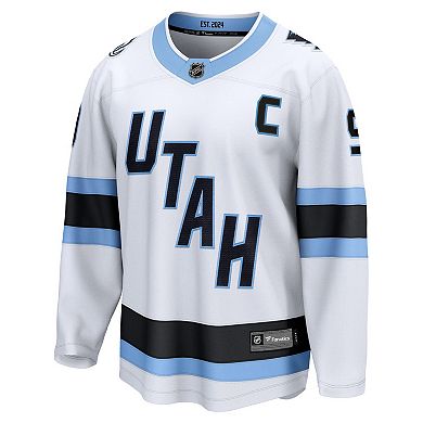 Men's Fanatics Clayton Keller White Utah Mammoth Away Breakaway Player Jersey