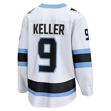 Men's Fanatics Clayton Keller White Utah Mammoth Away Breakaway Player Jersey
