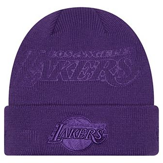 Men's New Era Purple Los Angeles Lakers Tonal Cuffed Knit Hat