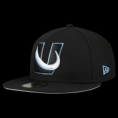 Men's New Era Black Utah Mammoth Team Secondary 59FIFTY Fitted Hat