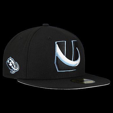 Men's New Era Black Utah Mammoth Team Secondary 59FIFTY Fitted Hat