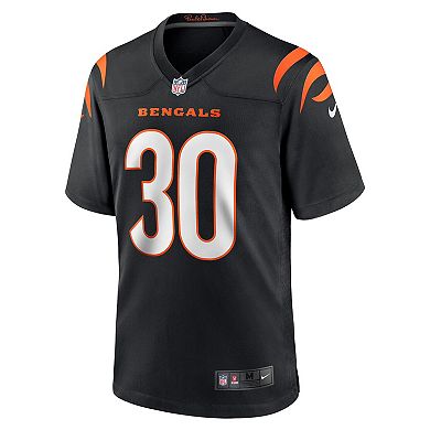 Men's Nike Chase Brown Black Cincinnati Bengals Team Game Jersey