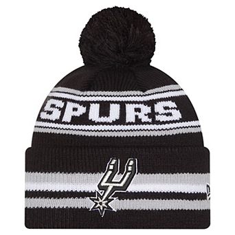 Men's New Era Black San Antonio Spurs Classic Cuffed Knit Hat with Pom