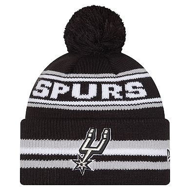 Men's New Era Black San Antonio Spurs Classic Cuffed Knit Hat with Pom