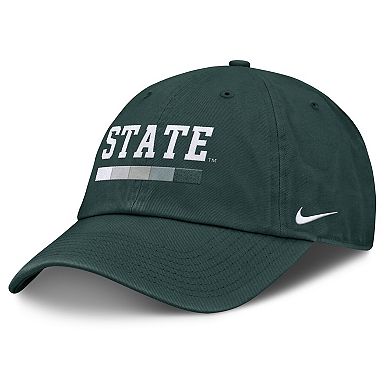 Men's Nike Green Michigan State Spartans Club Campus Adjustable Hat