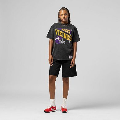 Women's Mitchell & Ness Black Minnesota Vikings Team Dynamic Boyfriend T-Shirt