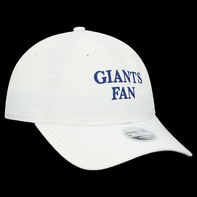 Women's New Era White New York Giants Team Fan 9TWENTY Adjustable Hat