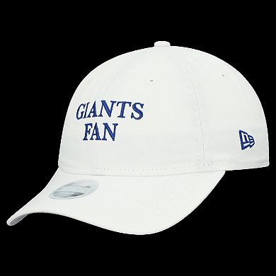 Women's New Era White New York Giants Team Fan 9TWENTY Adjustable Hat